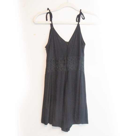 Topshop Black Romper with Lace see through detail - Picture 2 of 4